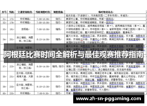 阿根廷比赛时间全解析与最佳观赛推荐指南